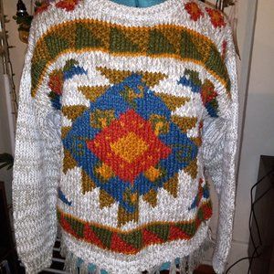 Vintage Southwest Sweater with fringe